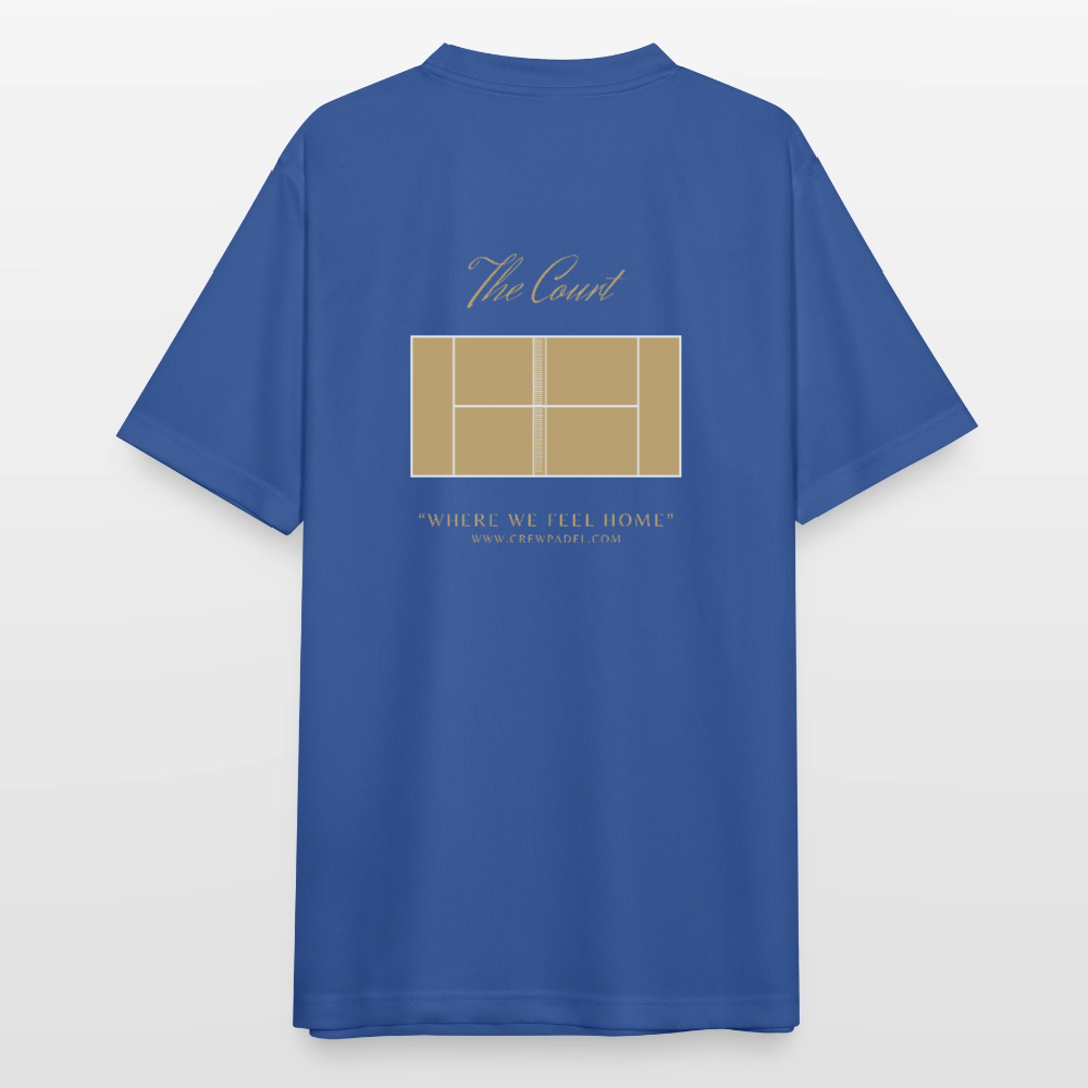 CREWPADEL Performance Tee – THE COURT - royal blue