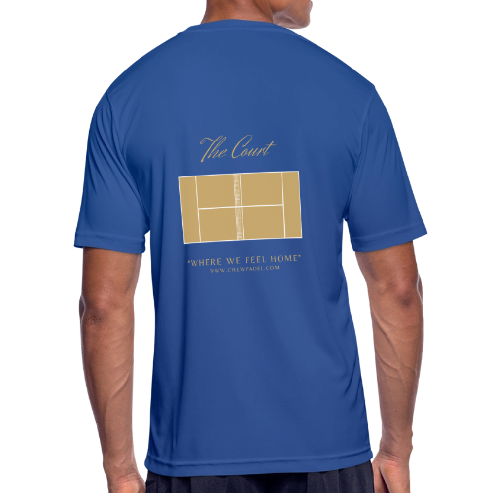 CREWPADEL Performance Tee – THE COURT - royal blue