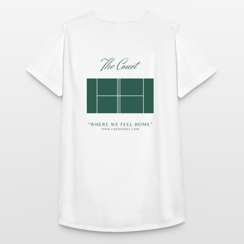 CREWPADEL Performance Tee – THE COURT - white
