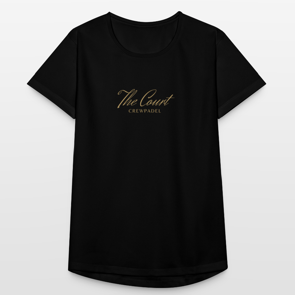 CREWPADEL Performance Tee – THE COURT - black
