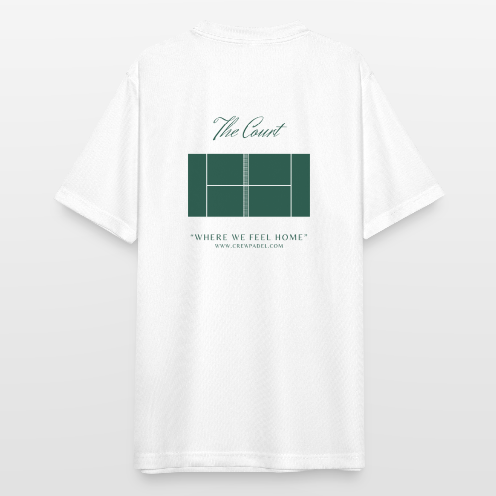 CREWPADEL Performance Tee – THE COURT - white