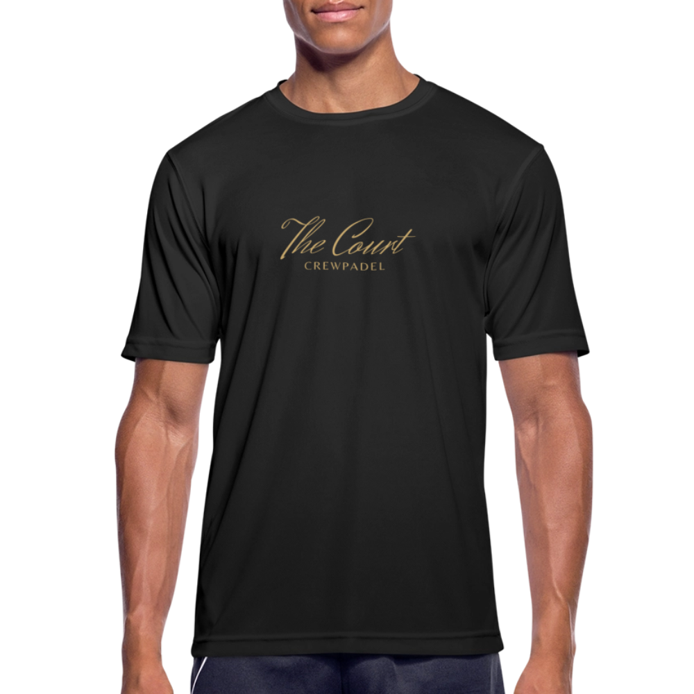 CREWPADEL Performance Tee – THE COURT - black