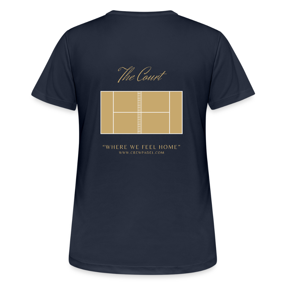 CREWPADEL Performance Tee – THE COURT - dark navy