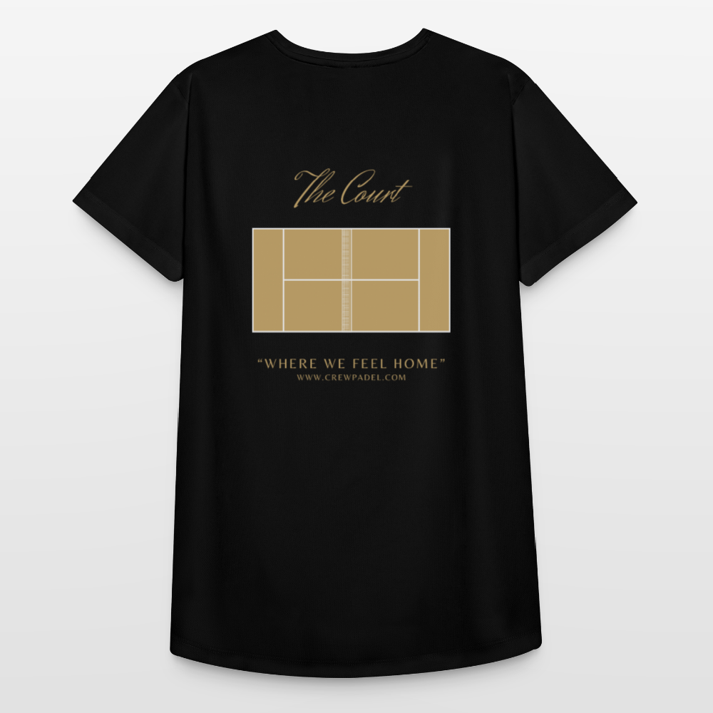 CREWPADEL Performance Tee – THE COURT - black