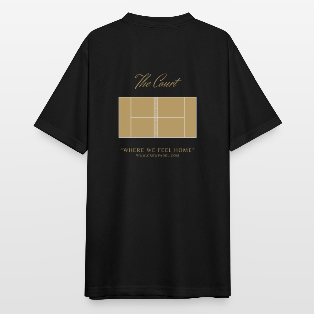 CREWPADEL Performance Tee – THE COURT - black
