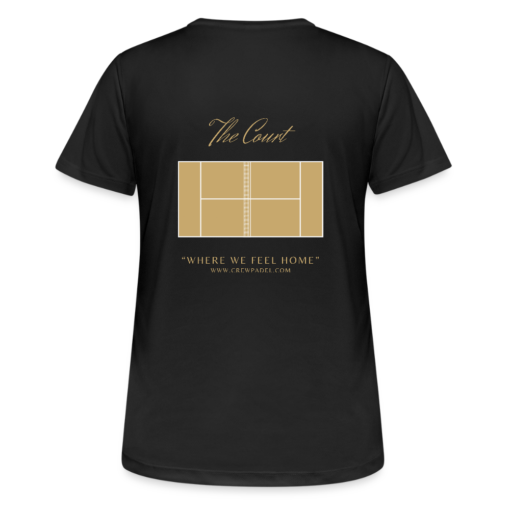 CREWPADEL Performance Tee – THE COURT - black