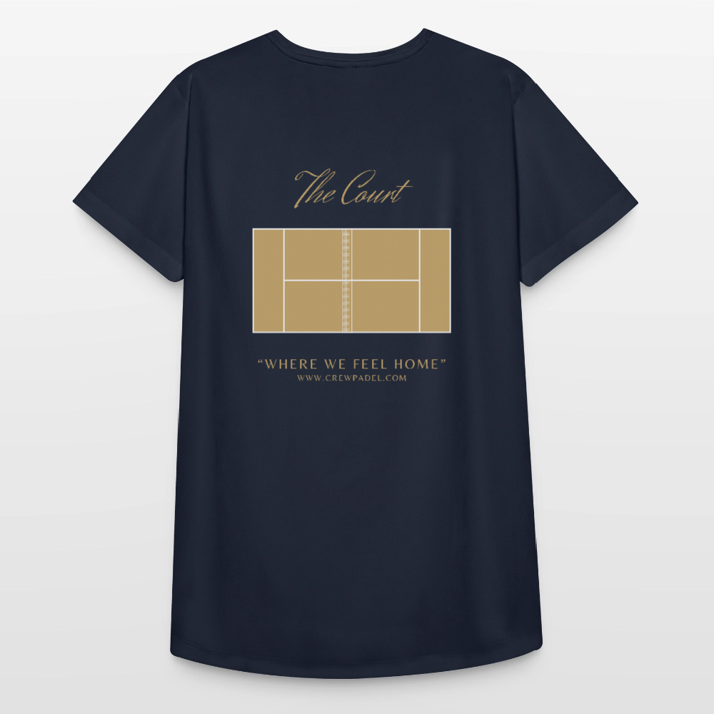 CREWPADEL Performance Tee – THE COURT - dark navy