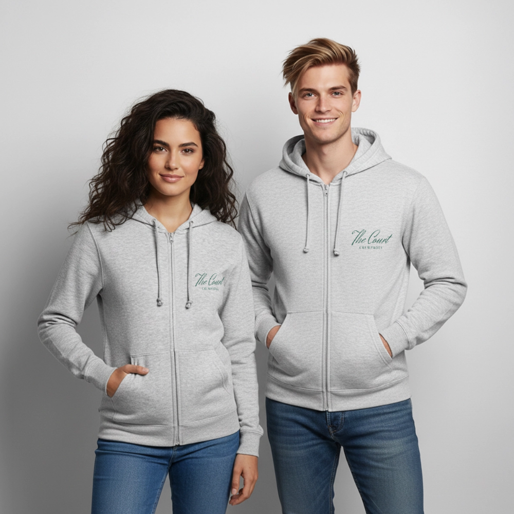 CREWPADEL Jacke – THE COURT where we feel home - Hellgrau meliert