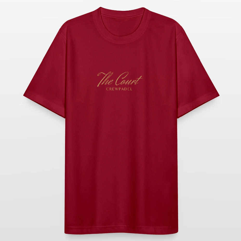 CREWPADEL Performance Tee – THE COURT - dark red